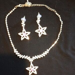 Elegant Star Necklace and Earring Set